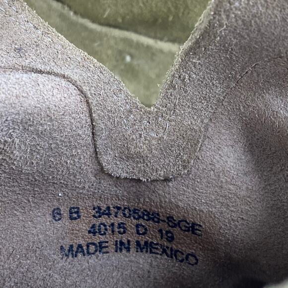 Frye Moto Biker Boot Green Veronica Slouchy Women’s 6 Engineer 70586 Suede NEW - Picture 5 of 8